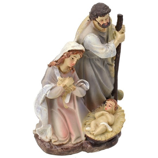 Natività monoblocco in resina cm 10x8x14,5 h Mondo Presepi