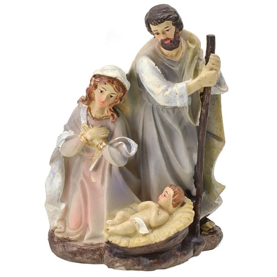 Natività monoblocco in resina cm 10x8x14,5 h Mondo Presepi