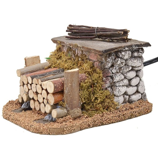 Topolini in movimento dalla legnaia cm 10x13,5x9 h Mondo Presepi