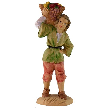 Man with basket 10 cm in pvc lux