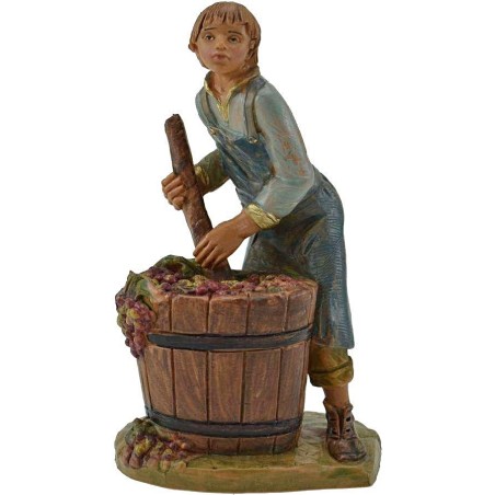 Ragazzo che pigia l'uva 12 cm Fontanini Mondo Presepi