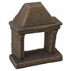 Chimenea de resina cm 7x3,2x8 h Mundo Pesebres 2