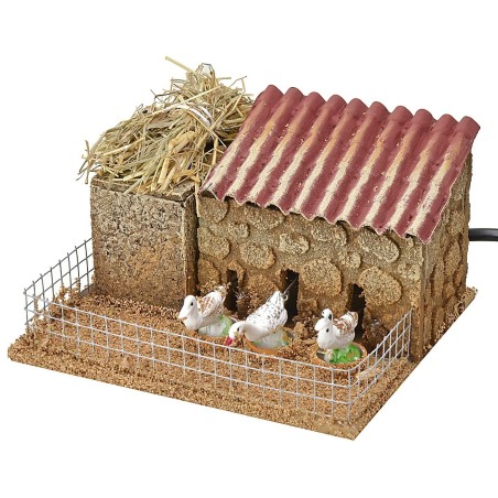 Patos de corral en movimiento cm 14x12x8,5 h Mundo Pesebres