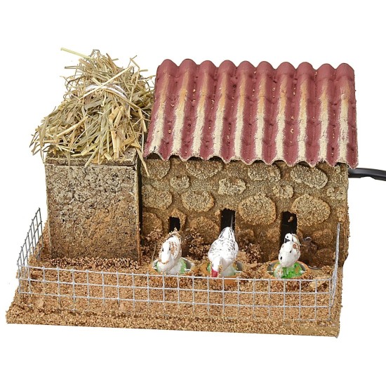 Papere da cortile in movimento cm 14x12x8,5 h Mondo Presepi