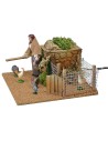 Woman 12 cm at the moving chicken coop cm 20x20x13 h