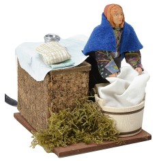 Lavandera 12 cm en movimiento cm 9x11x12 h Mundo Pesebre 2