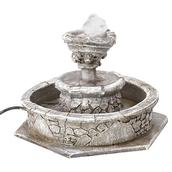 Fontana in resina circolare con movimento d’acqua funzionante