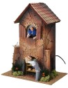 12 cm woman and man raising and lowering a basket with double