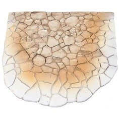 Resin paving for square with stone effect cm 24,5x23,5x0,9 h 2