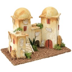 Minaret with domes and staircase cm 20x12x15 h for statues 5-6 cm 2