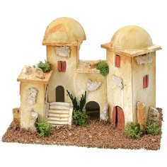 Minareto con cupole e scala cm 20x12x15 h per statue 5-6 cm