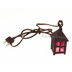 Lanterna media a luce rossa Mondo Presepi