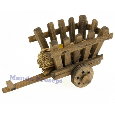 Carro de madera con haces Mondo Presepi