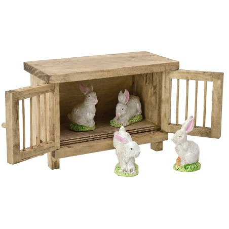 Gabbia in legno per animali da campagna cm 10x5x7 h. Mondo