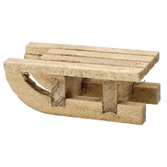 Slitta in legno cm 1,5x3x1,1 h Mondo Presepi 2
