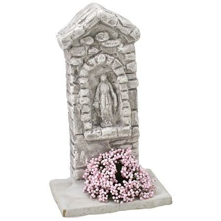 Santuario con Madonna cm 5,5x5x10 h. Mundo Pesebres