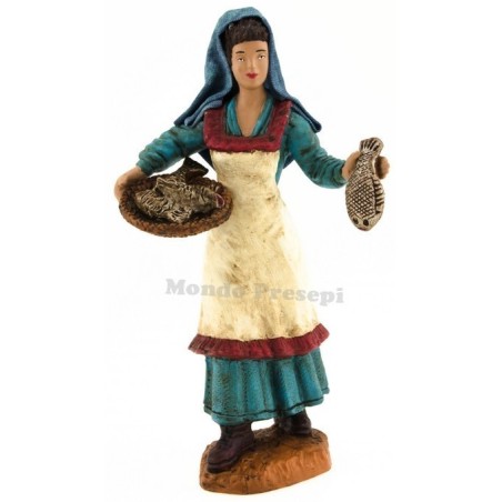 15 cm Vendedora de pescado serie Oliver Mundo Pesebres