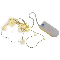 10 warm white micro LEDs with plays of light and batteries included 2