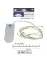10 cold white micro LEDs with plays of light and batteries