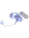 10 cold white micro LEDs with plays of light and batteries