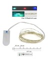 20 micro LED multicolores con juegos de luces y pilas incluidas