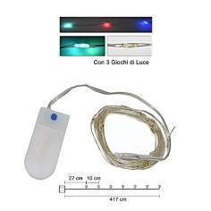 40 Micro LED multicolores con juegos de luces y pilas incluidas