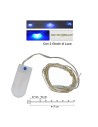 40 micro LED azules con juegos de luces y pilas incluidas