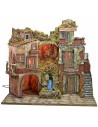 Pesebre iluminado estilo '700 con cascada cm 70x50x64 h