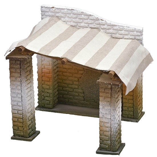Cabaña para belén en estilo oriental de 21x20,5x18,5 cm de