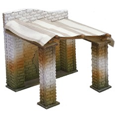 Cabaña para belén en estilo oriental de 21x20,5x18,5 cm de 2
