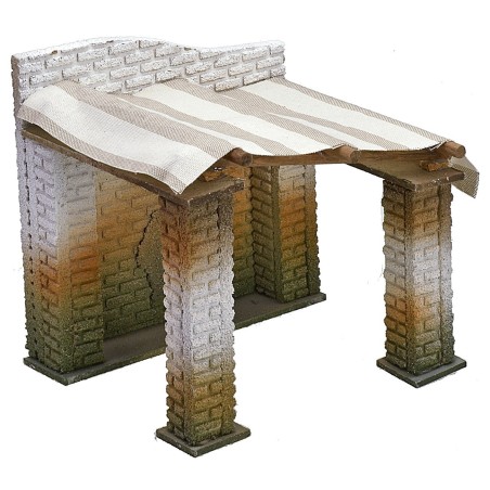 Hut for nativity scene in oriental style cm 21x20.5x18.5 h for