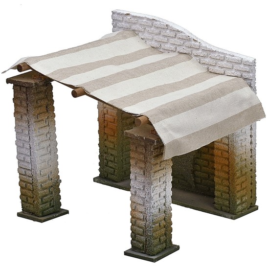 Cabaña para pesebre en estilo oriental de 21x20,5x18,5 cm de altura para