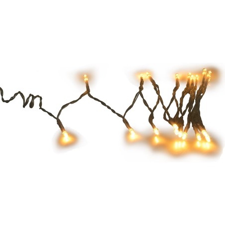 Cadena de 20 luces LED de color blanco cálido a pilas Mondo Presepi.