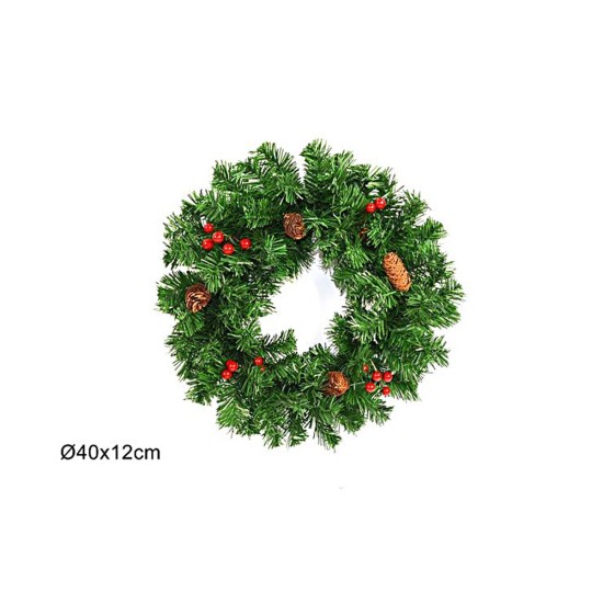 Ghirlanda tonda Ø 40 cm Mondo Presepi