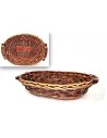Dark brown wicker oval basket cm 57x40x14 h