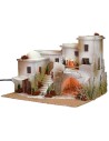 Pesebre de estilo árabe con tienda completo de luces cm 50x40x37 h