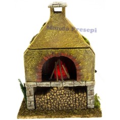 Oven with led magic flame