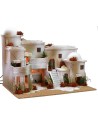 Villaggio arabo con forno completo di luci cm 50x40x38 h