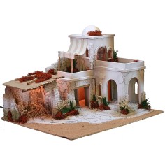 Arab nativity scene complete with lights running on electricity 2