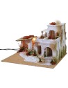 Arab nativity scene complete with lights running on electricity