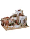 Arab nativity scene complete with current-operated lights and statues