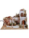 Arab nativity scene complete with lights running on electricity