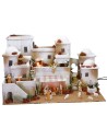 Presepe in stile palestinese completo di luci, fontana