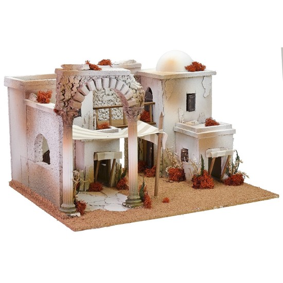 Pueblo árabe con tienda y arco de 50x40x33 cm h Mondo Presepi