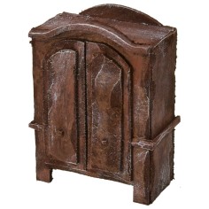 Armario de madera envejecida cm 8x4,5x11 h Mundo Pesebres 2