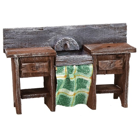 Lavandino in legno antichizzato cm 10x3,5x6,5 h
