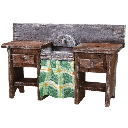 Lavandino in legno antichizzato cm 10x3,5x6,5 h legno, altezza