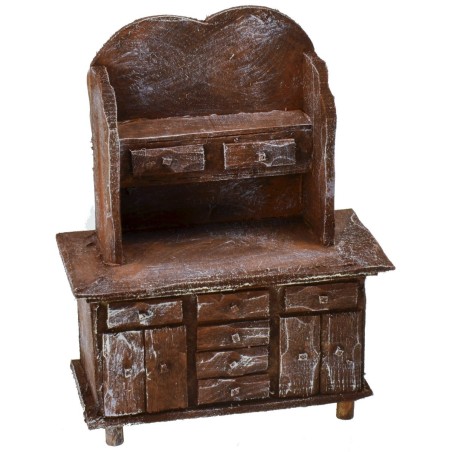 Credenza in legno antichizzato cm 11x6x14 h Mondo Presepi