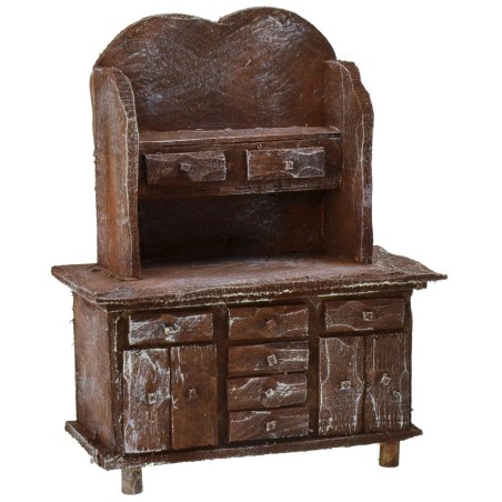 Credenza in legno antichizzato cm 11x6x14 h Mondo Presepi