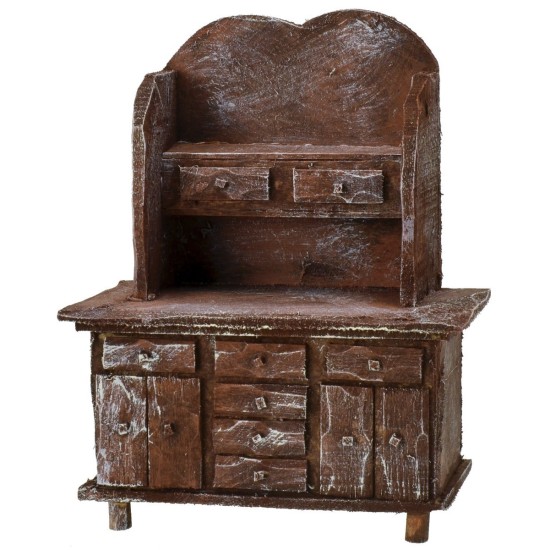 Credenza in legno antichizzato cm 11x6x14 h Mondo Presepi